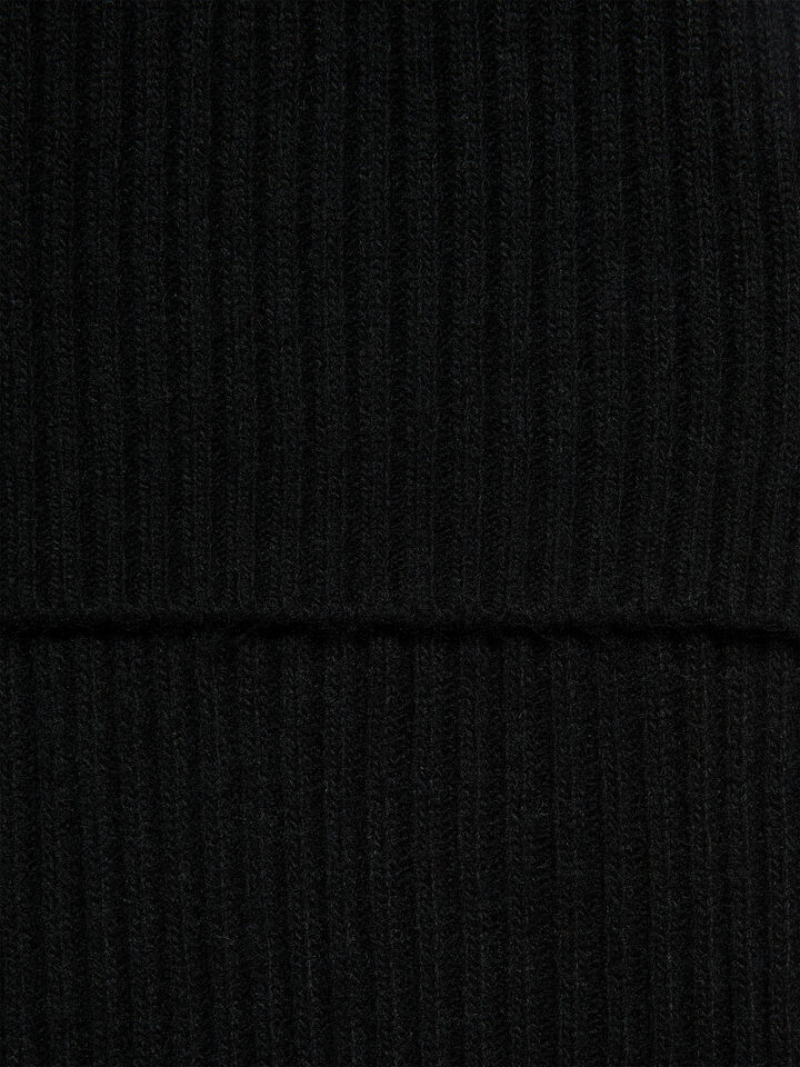 Κασκόλ μαύρο από πλεκτό ύφασμα - null - Μαυρο | Sisley image number 2